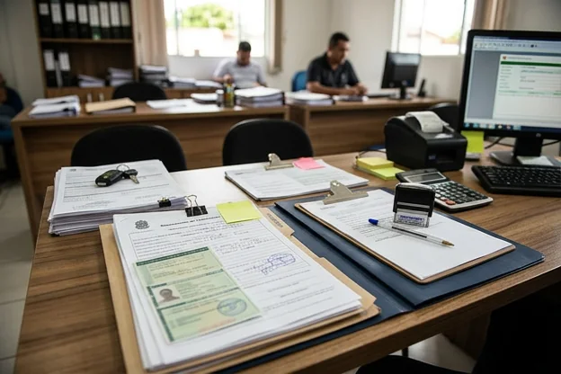Documentos necessários dispostos para emplacamento de veículos em Açailândia.